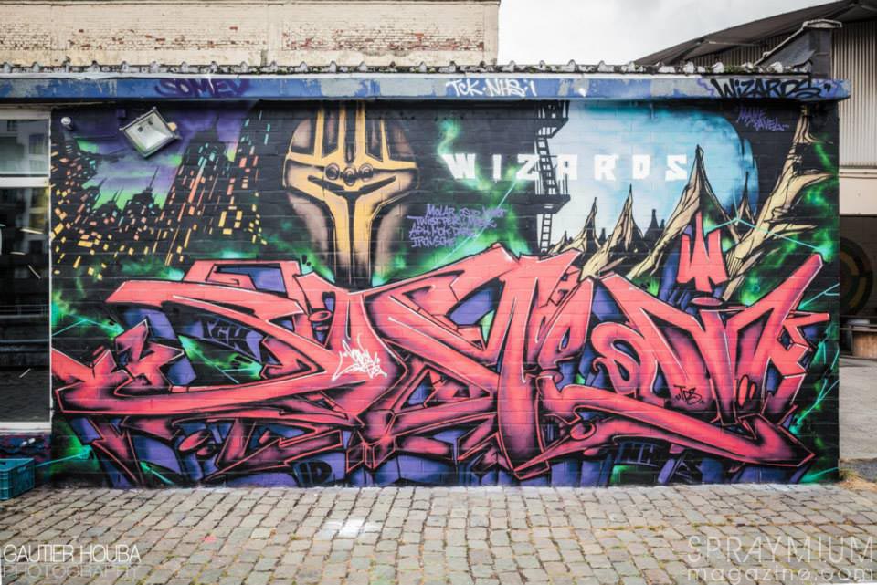 kosmopolite art tour bruxelles farm prod graffiti streetart spraymium