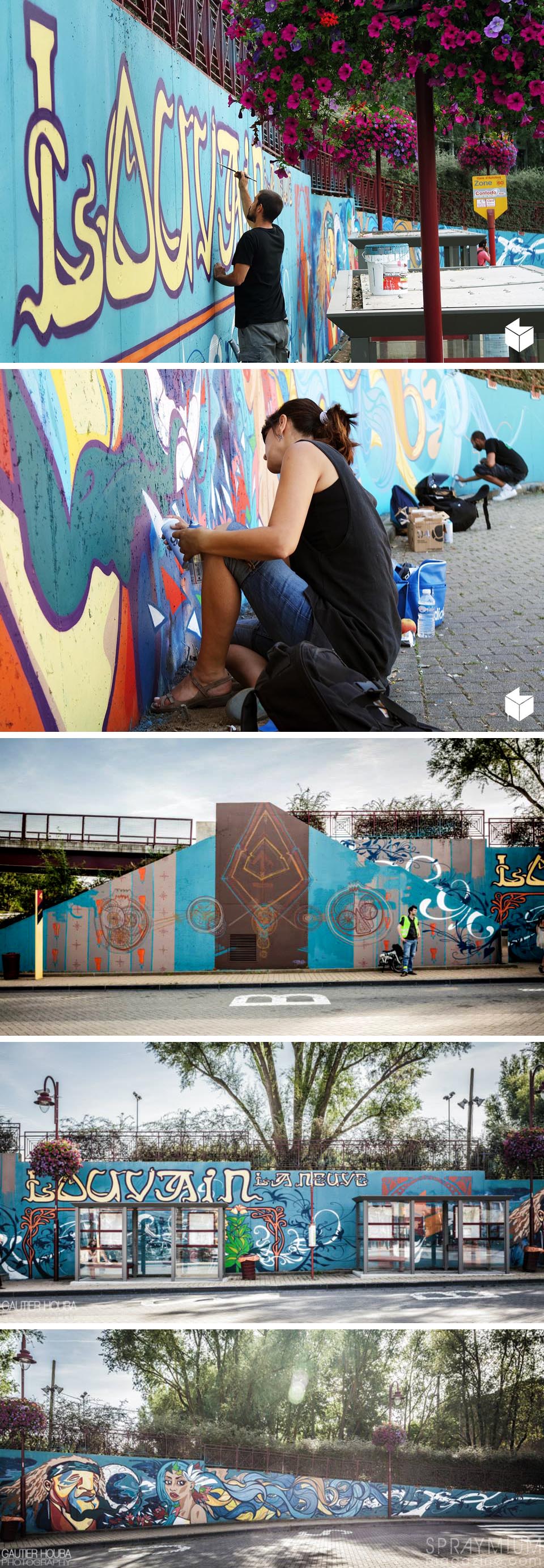 kosmopolite art tour louvainlaneuve farm prod graffiti streetart spraymium