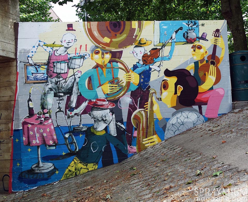 kosmopolite art tour louvainlaneuve farmprod graffiti streetart spraymium