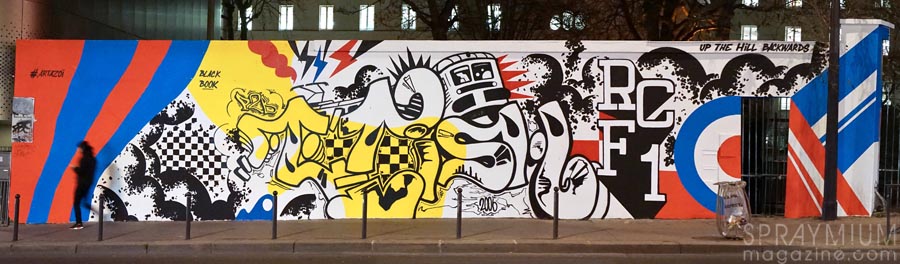 rcf1, art azoï, p2b, graffiti, postgraffiti, urban art, art urbain, fresque, baudouin, jean moderne, spraymium