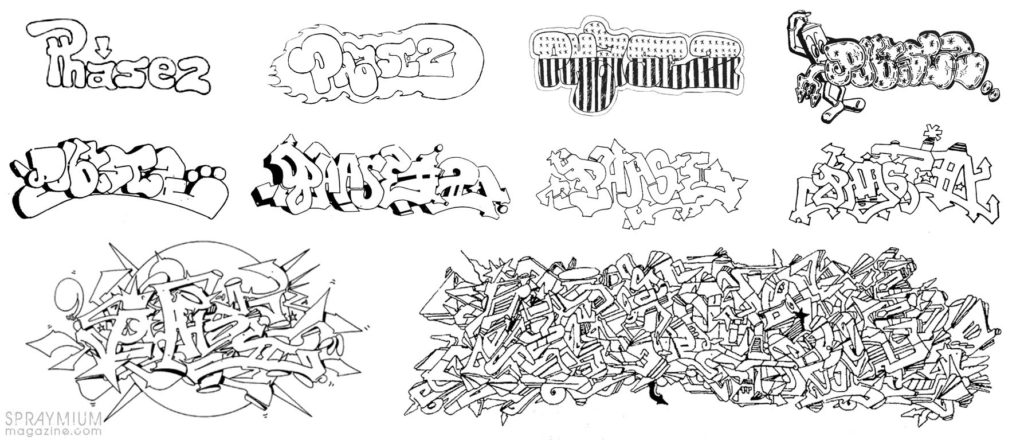 spraymium graffiti sketch sketches sketchs style writing blackbook phase2 phaseII